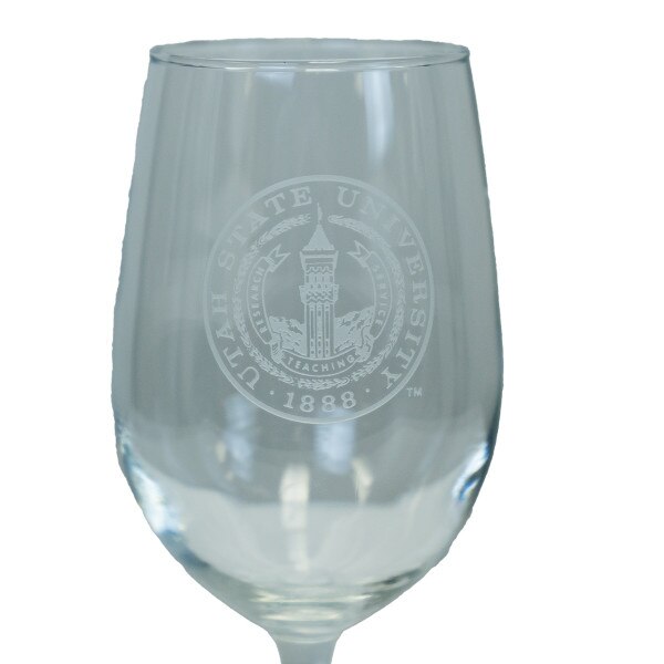 Wine Glass Etched Seal